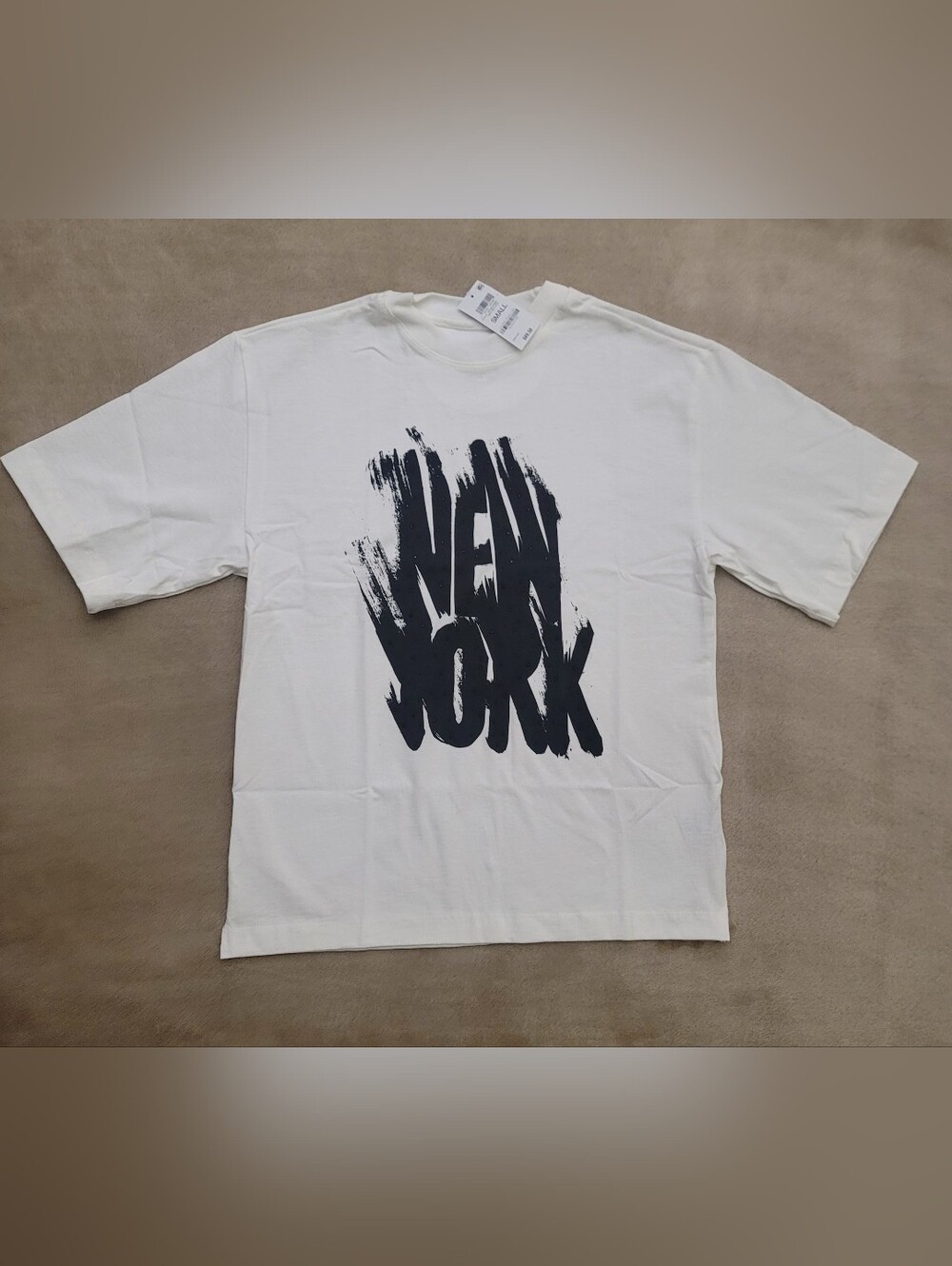 Mode of One Men's "New York" Studded White T-Shirt Size Small